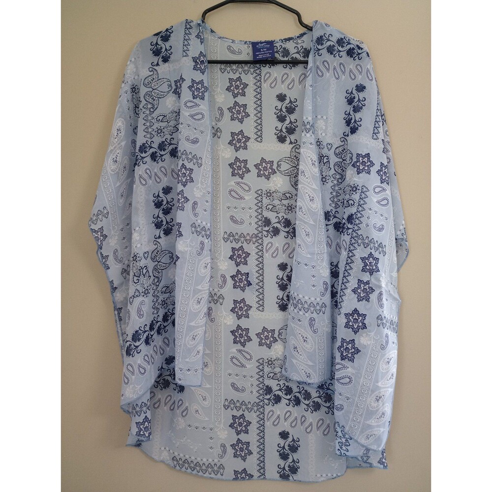 Roatan Blue Swimwear Cover Up Open Front Size Small/Medium